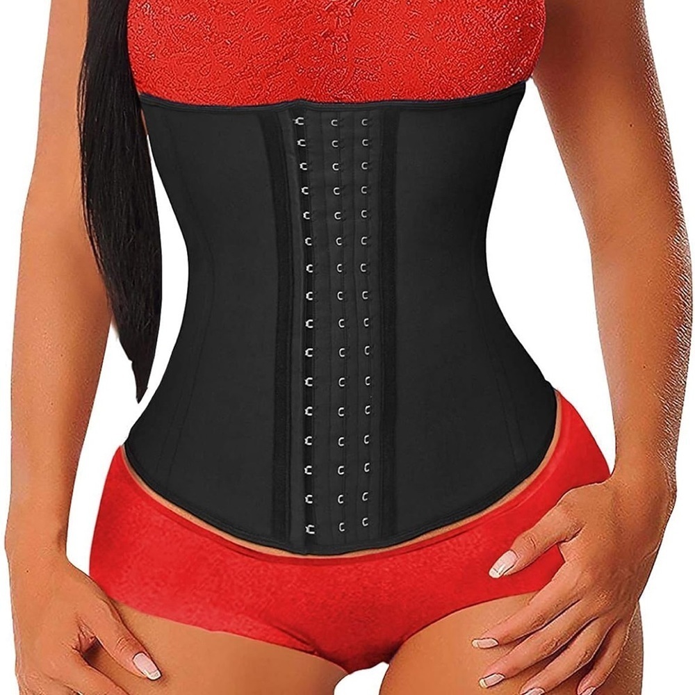 Black Waist Trainer Corset for Women by yianna​​​